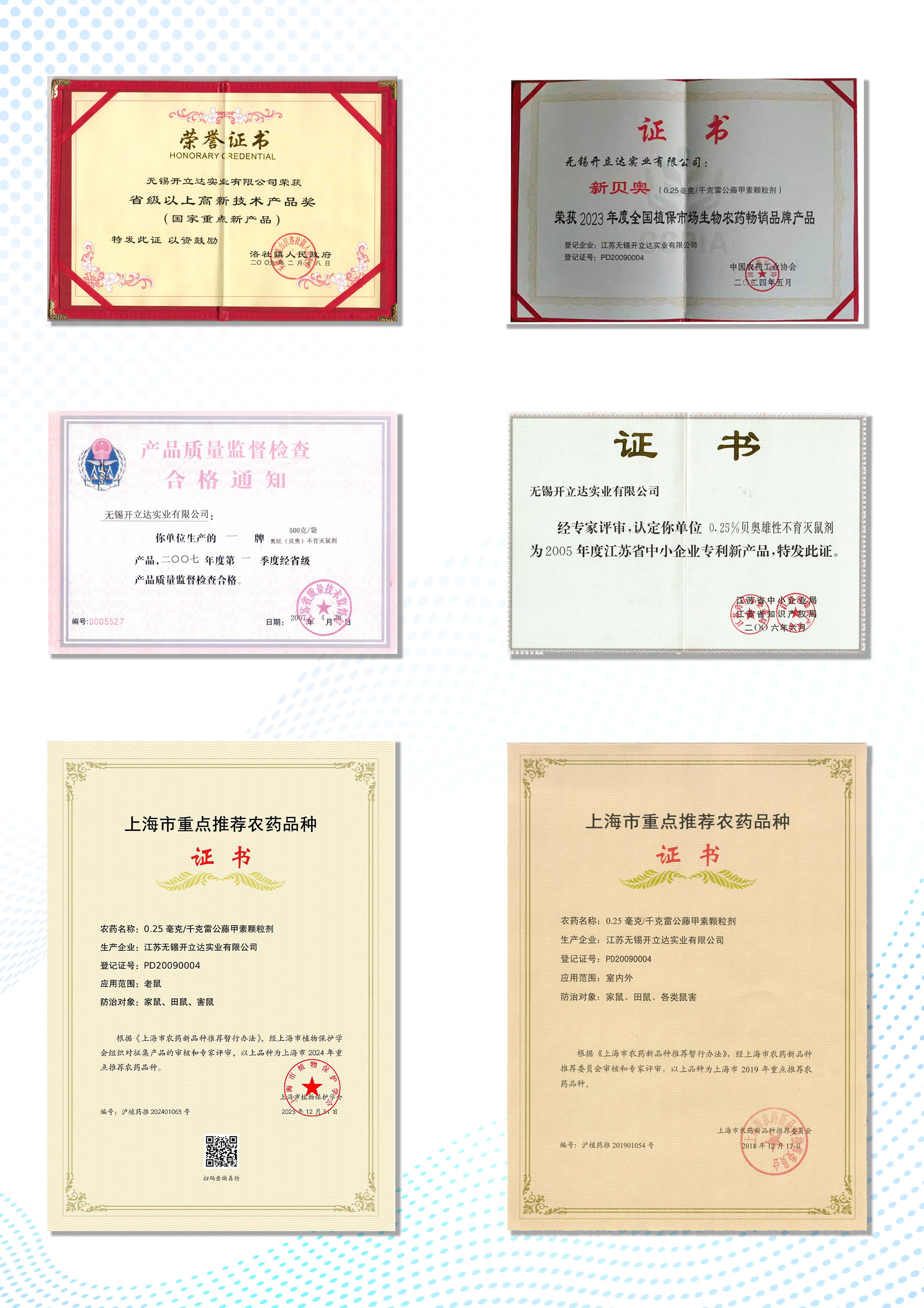 產品證書